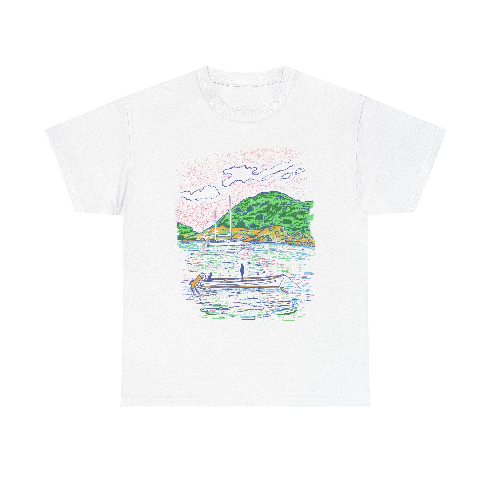 Fishing from the Longboat - Unisex Heavy Cotton Tee | Gildan 5000