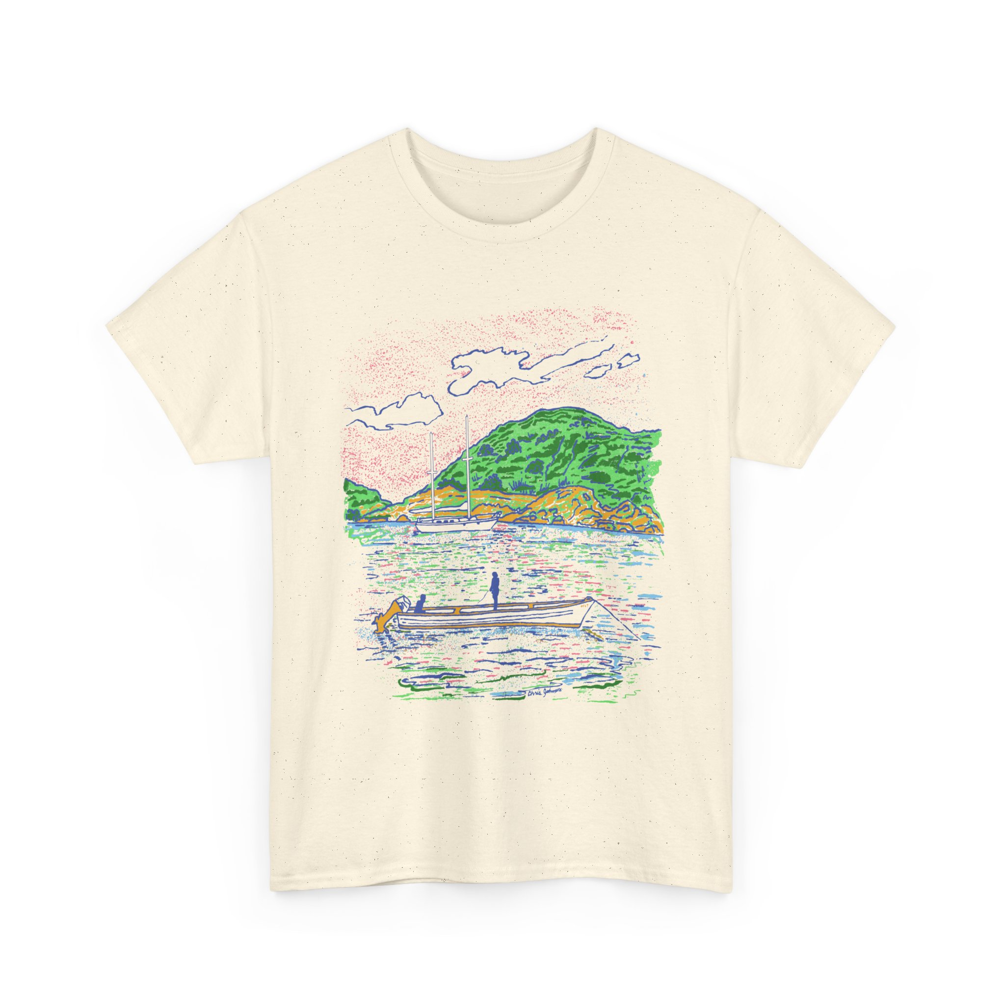 Fishing from the Longboat - Unisex Heavy Cotton Tee | Gildan 5000 - Image 10