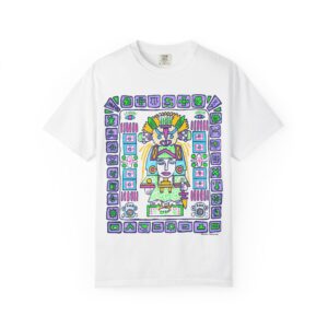 Mystic Pyramid Graphic T-Shirt — Colorful Aztec-Inspired Design
