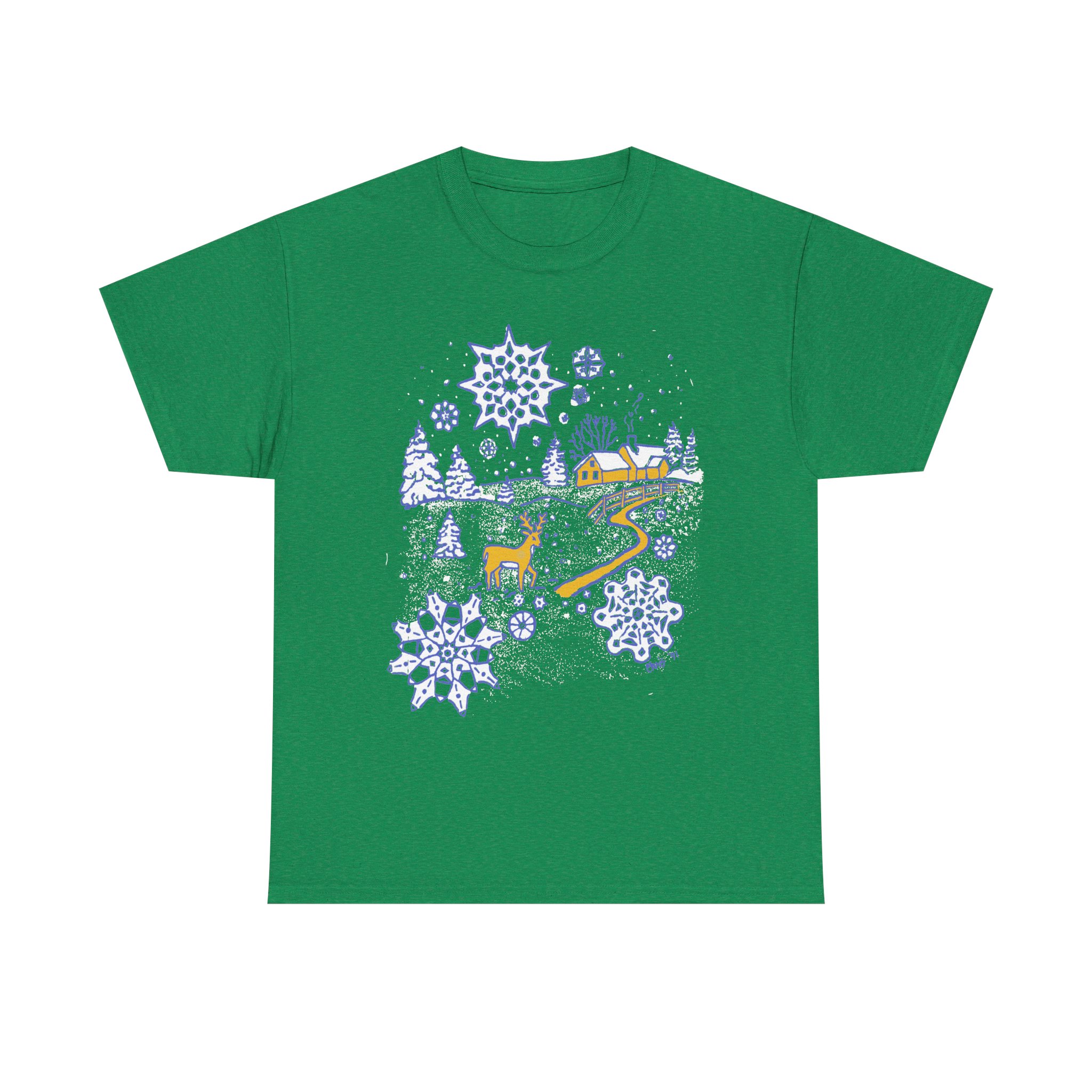Christmas Snow in Winter Wonderland - Gildan 5000 - Unisex Heavy Cotton Tee - Image 10
