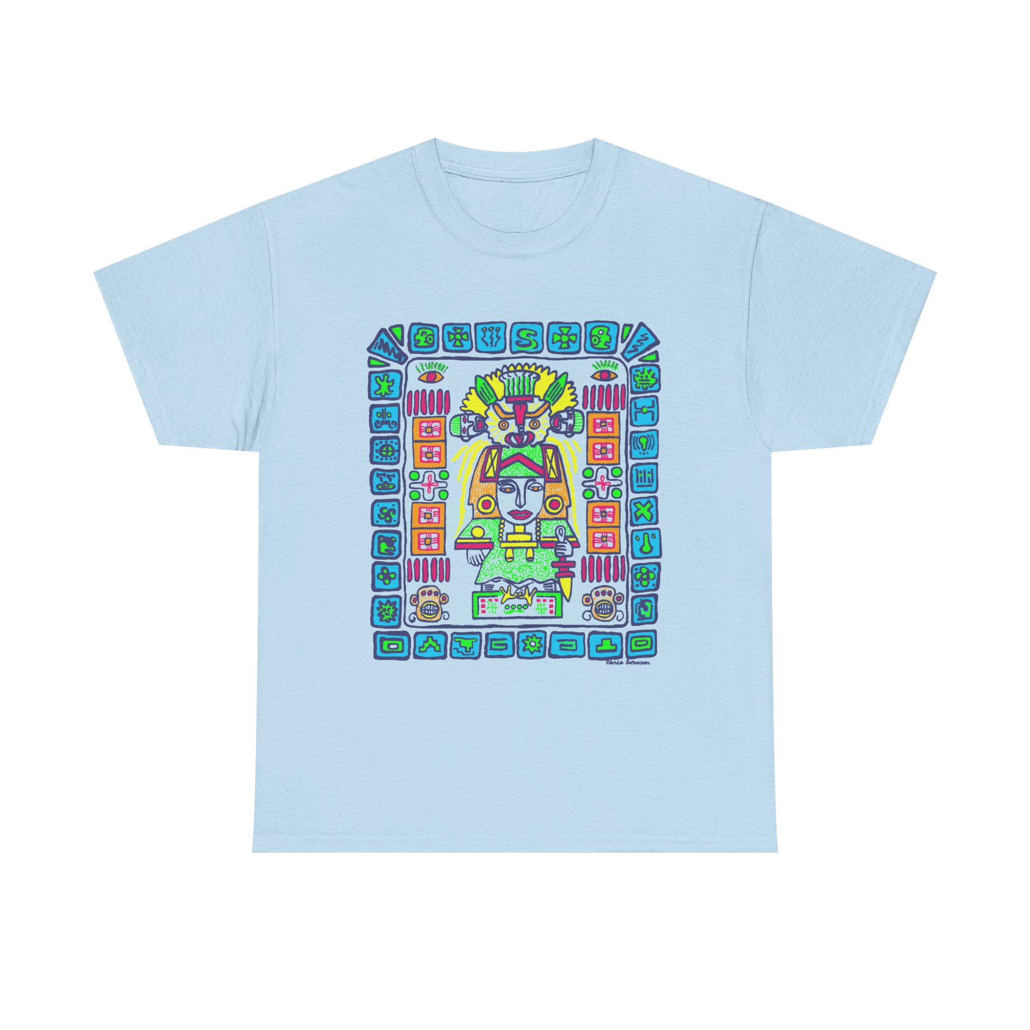 Mayan Protector Glyph - Gildan 5000 - Unisex Heavy Cotton T-Shirt - Image 12