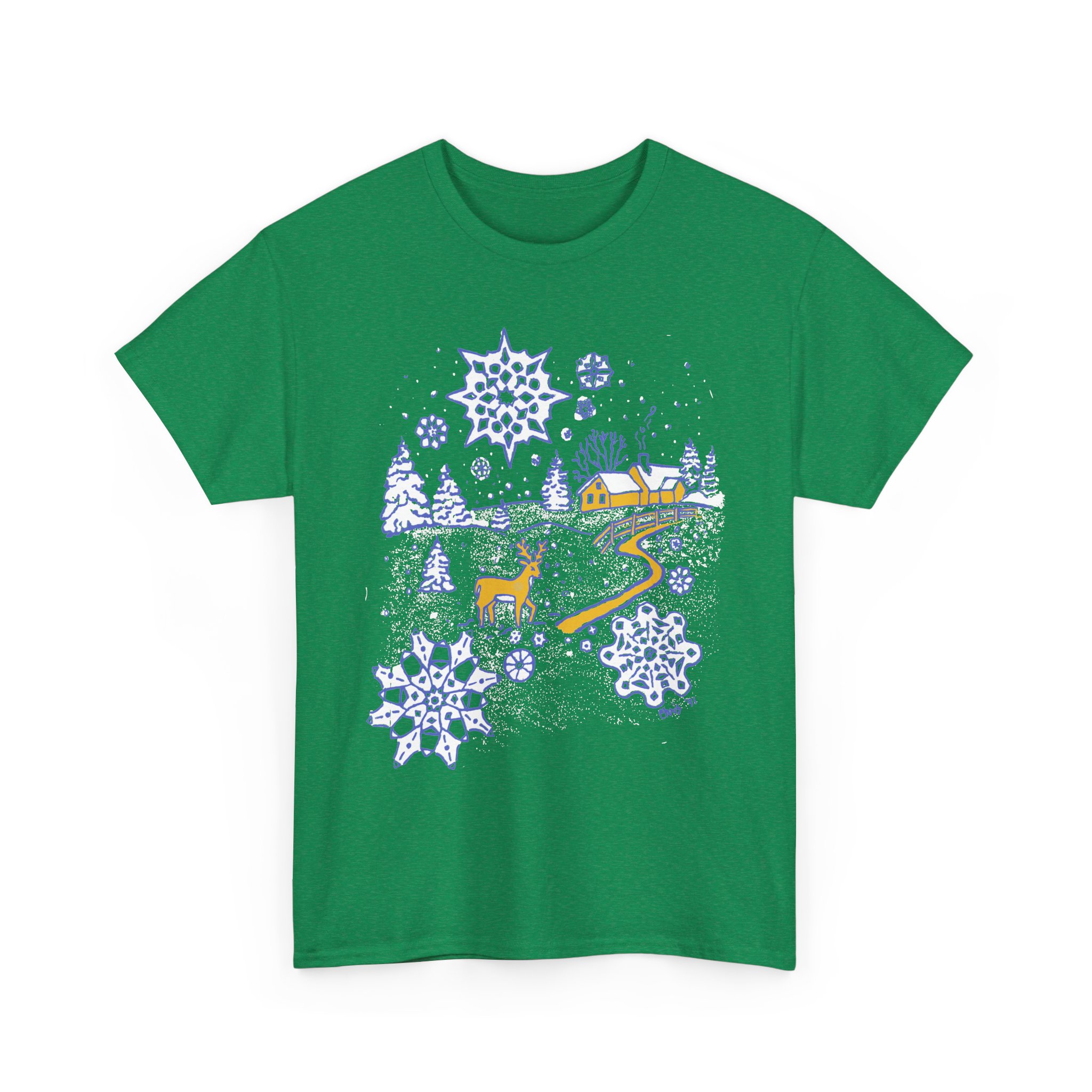 Christmas Snow in Winter Wonderland - Gildan 5000 - Unisex Heavy Cotton Tee - Image 12