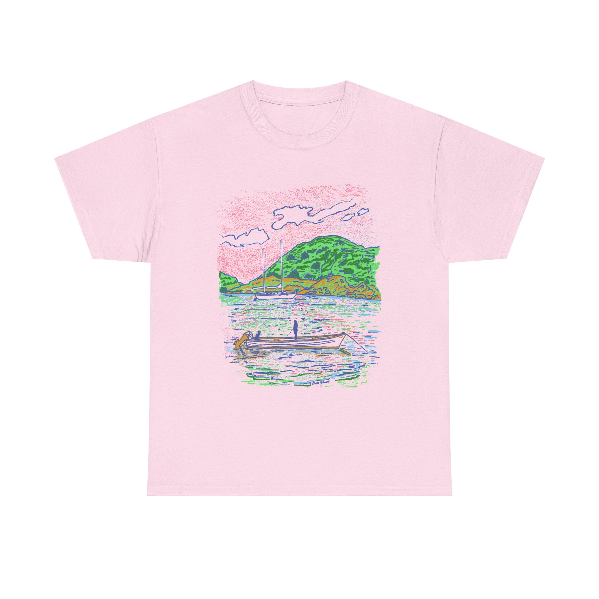 Fishing from the Longboat - Gildan 5000 - Unisex Heavy Cotton Tee - Image 16