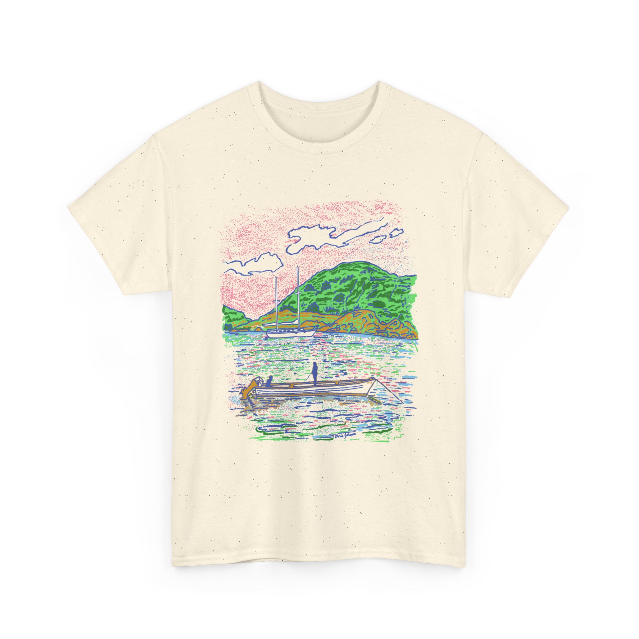 Fishing from the Longboat - Gildan 5000 - Unisex Heavy Cotton Tee - Image 10