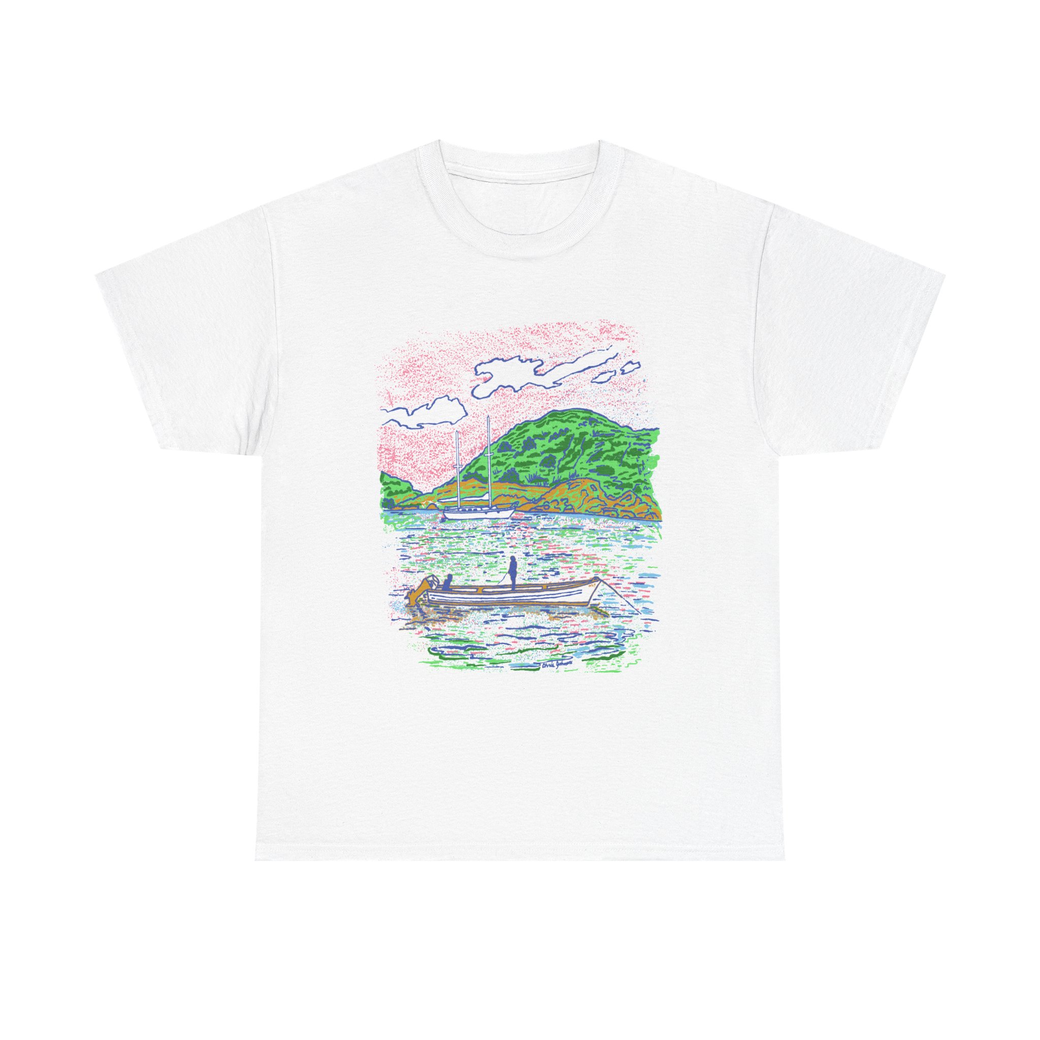 Fishing from the Longboat - Gildan 5000 - Unisex Heavy Cotton Tee