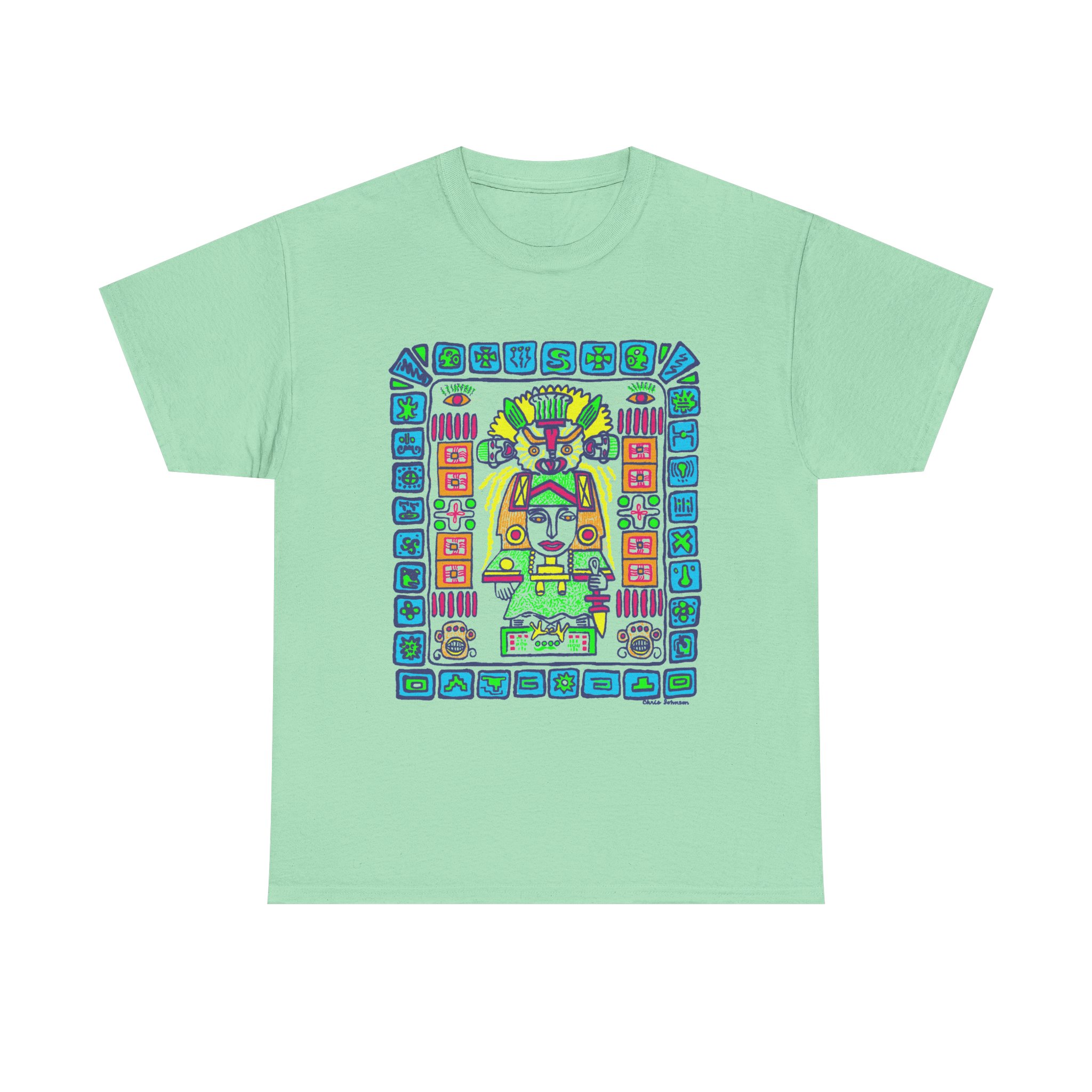 Mayan Protector Glyph - Gildan 5000 - Unisex Heavy Cotton T-Shirt - Image 8