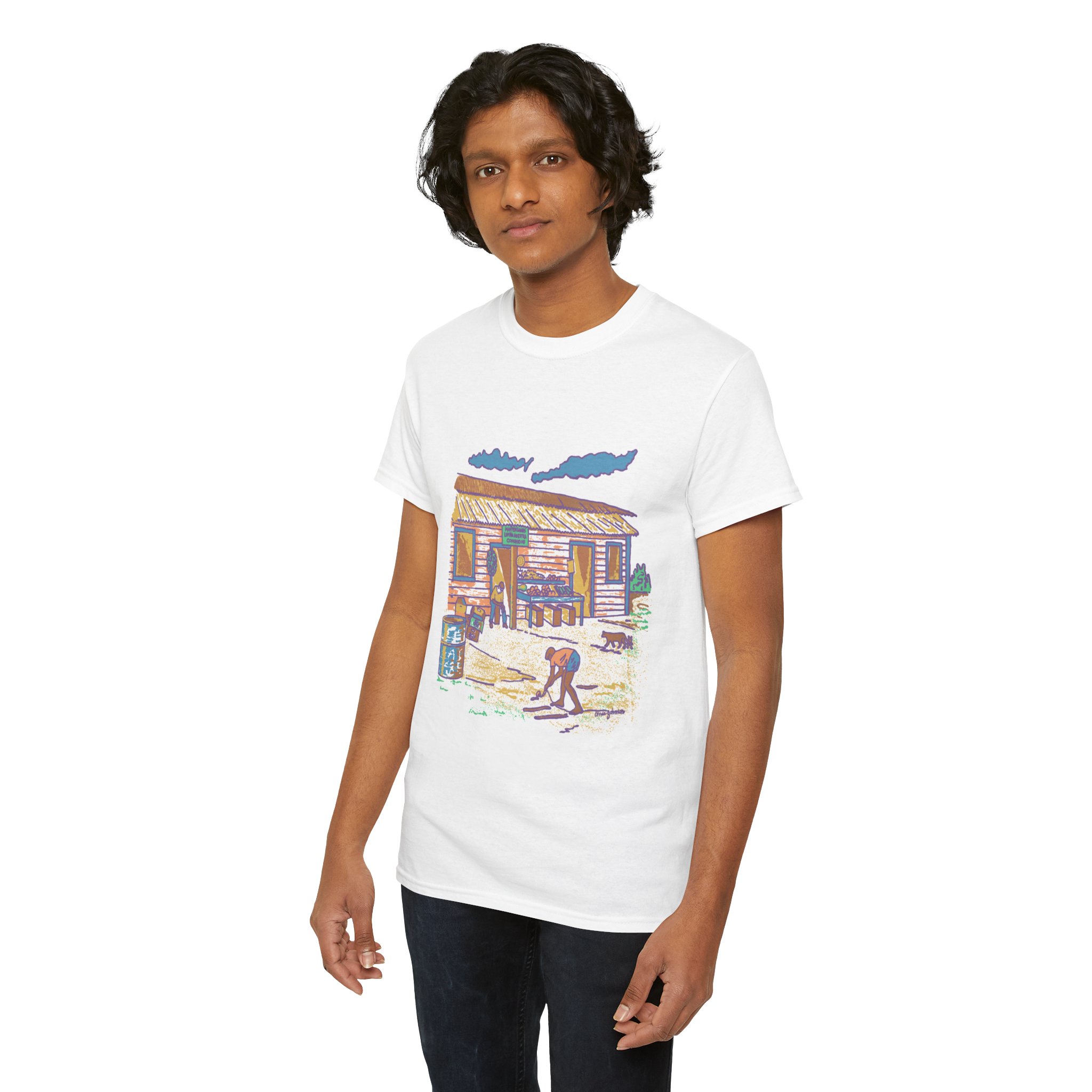 Spinning the Top – Gildan 5000 - Unisex Heavy Cotton T-Shirt - Image 4