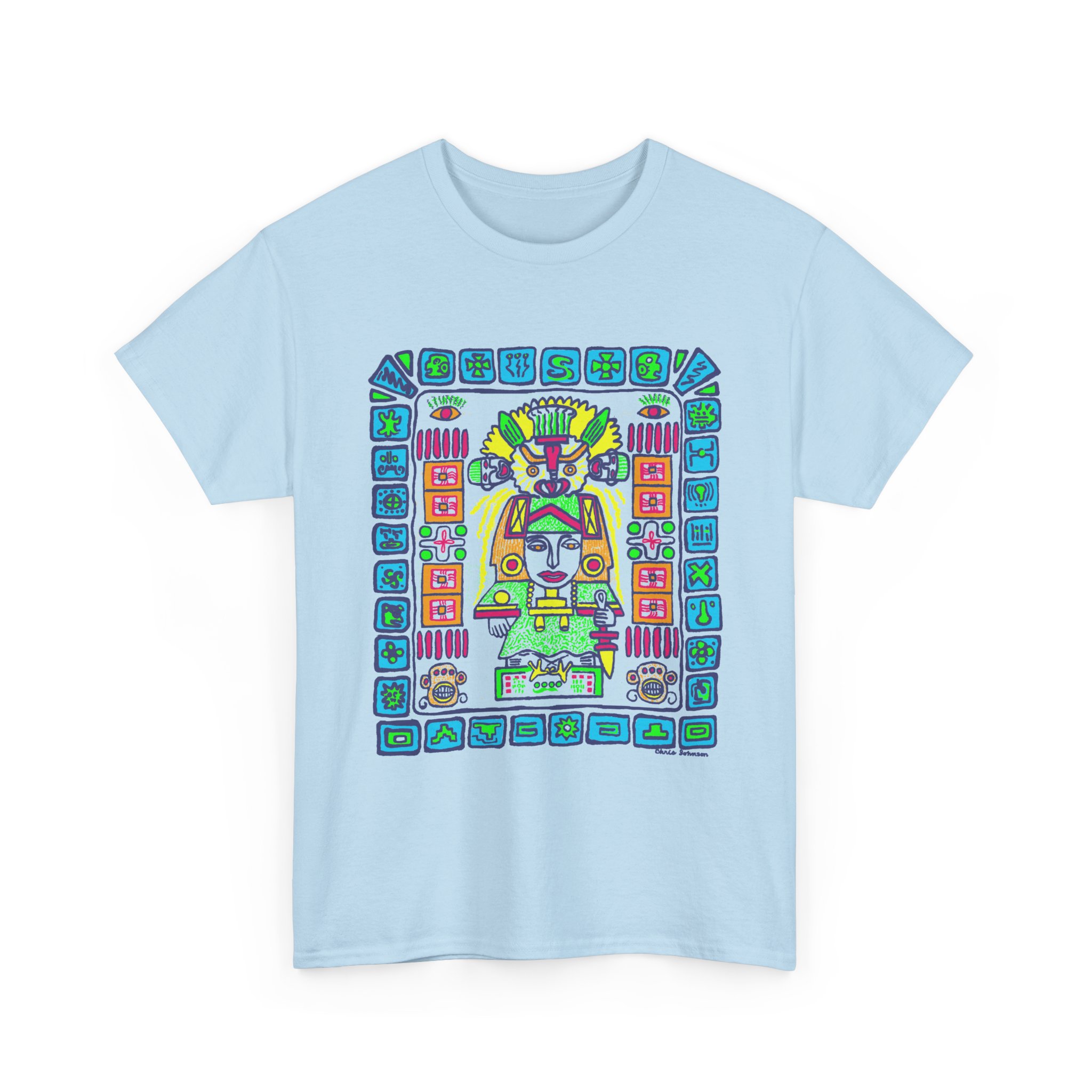 Mayan Protector Glyph - Gildan 5000 - Unisex Heavy Cotton T-Shirt - Image 14