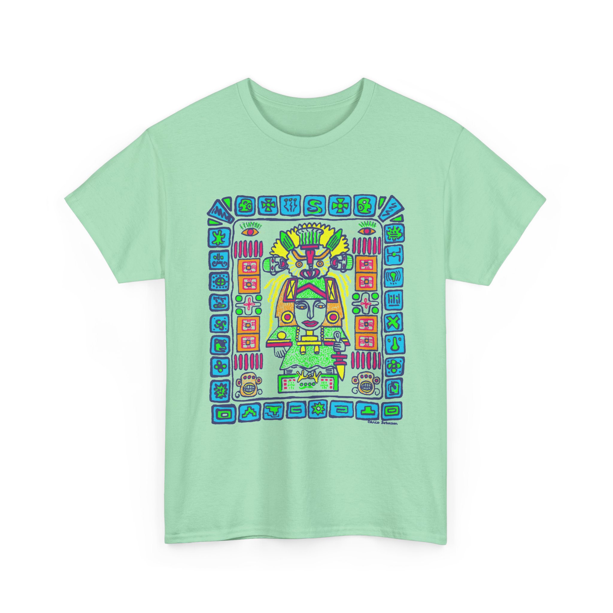 Mayan Protector Glyph - Gildan 5000 - Unisex Heavy Cotton T-Shirt - Image 10
