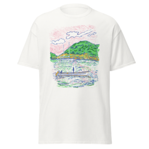 Fishing from a Longboat - Ink Blot • American Apparel 1301 (beach, island, summer vibes)