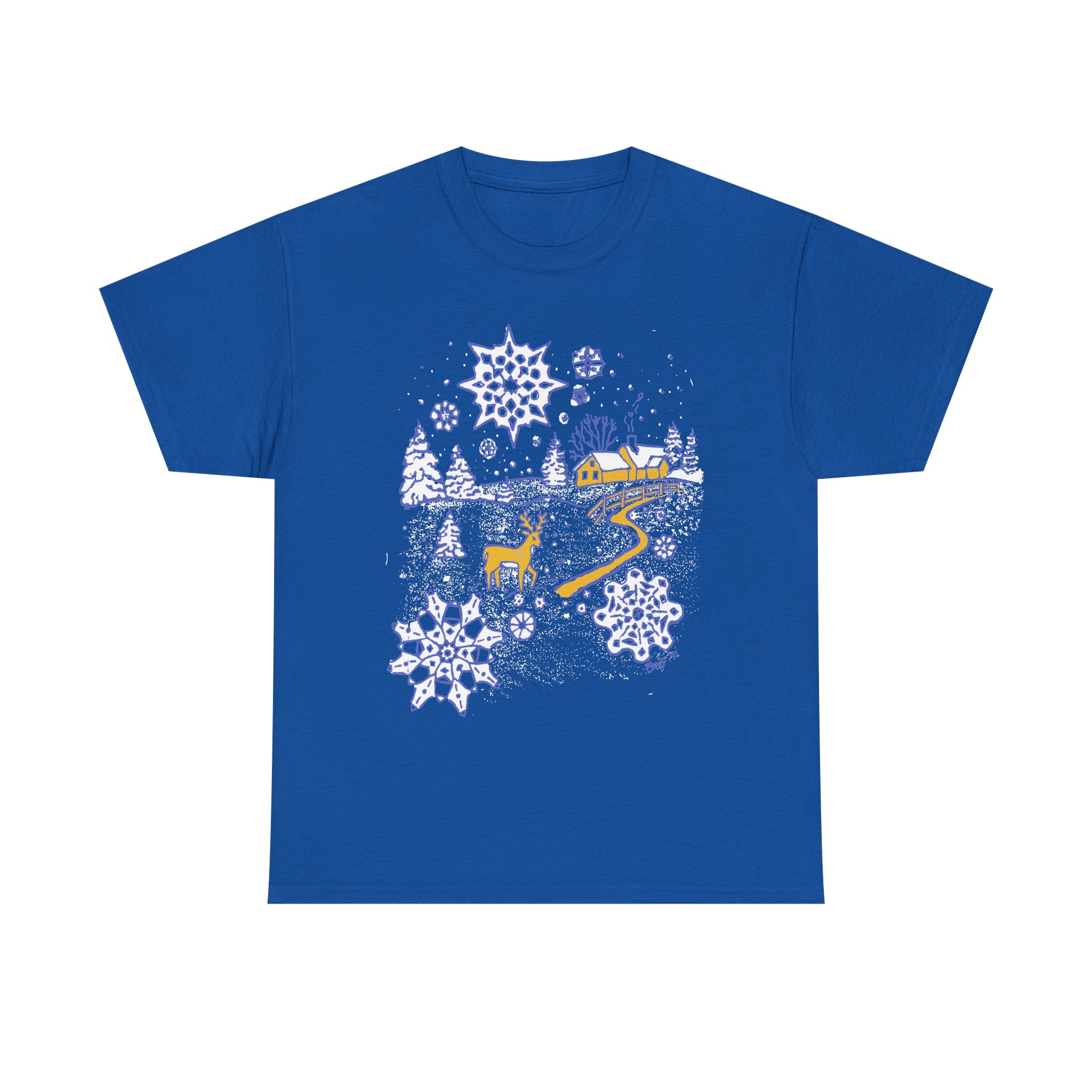 Christmas Snow in Winter Wonderland - Gildan 5000 - Unisex Heavy Cotton Tee - Image 14