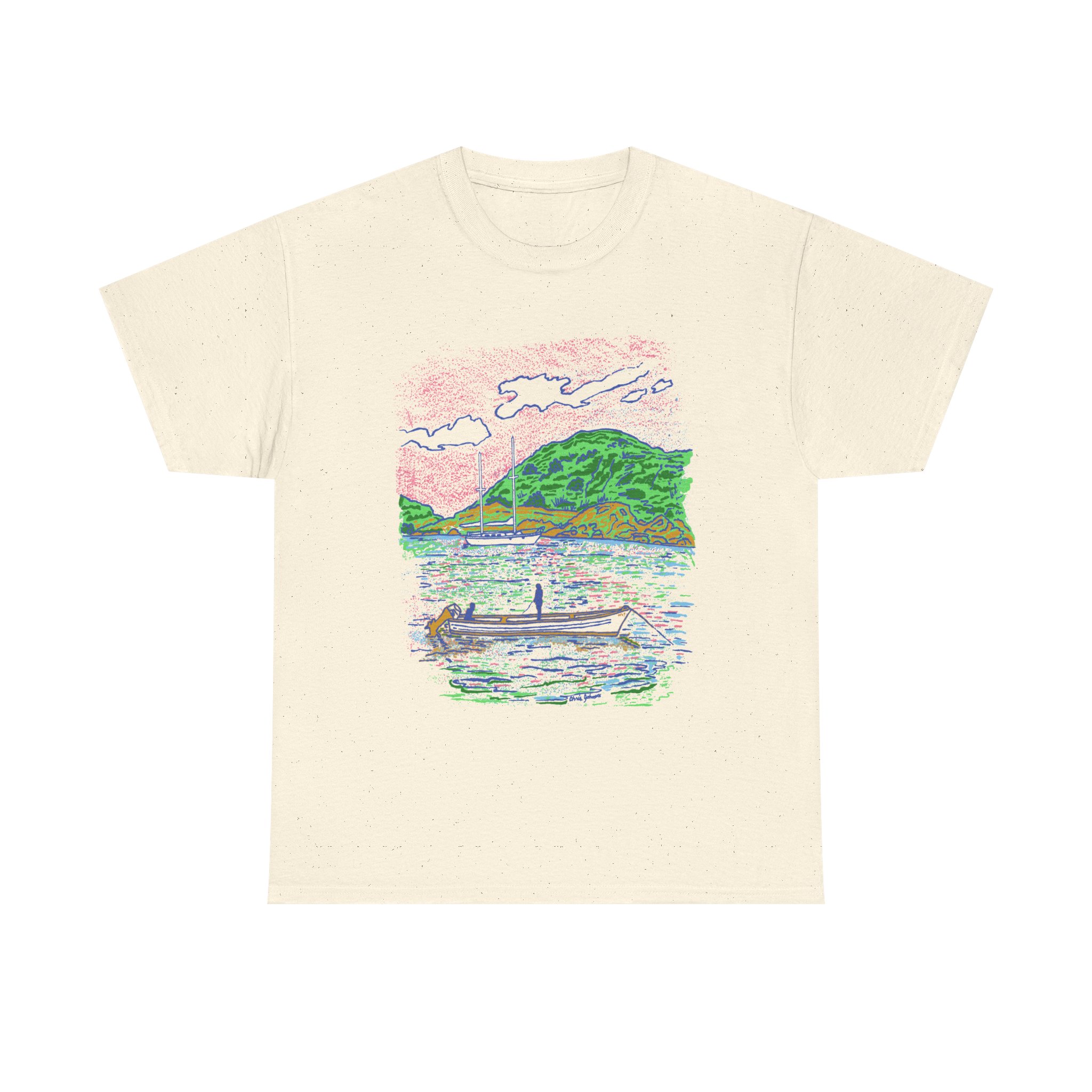 Fishing from the Longboat - Gildan 5000 - Unisex Heavy Cotton Tee - Image 8