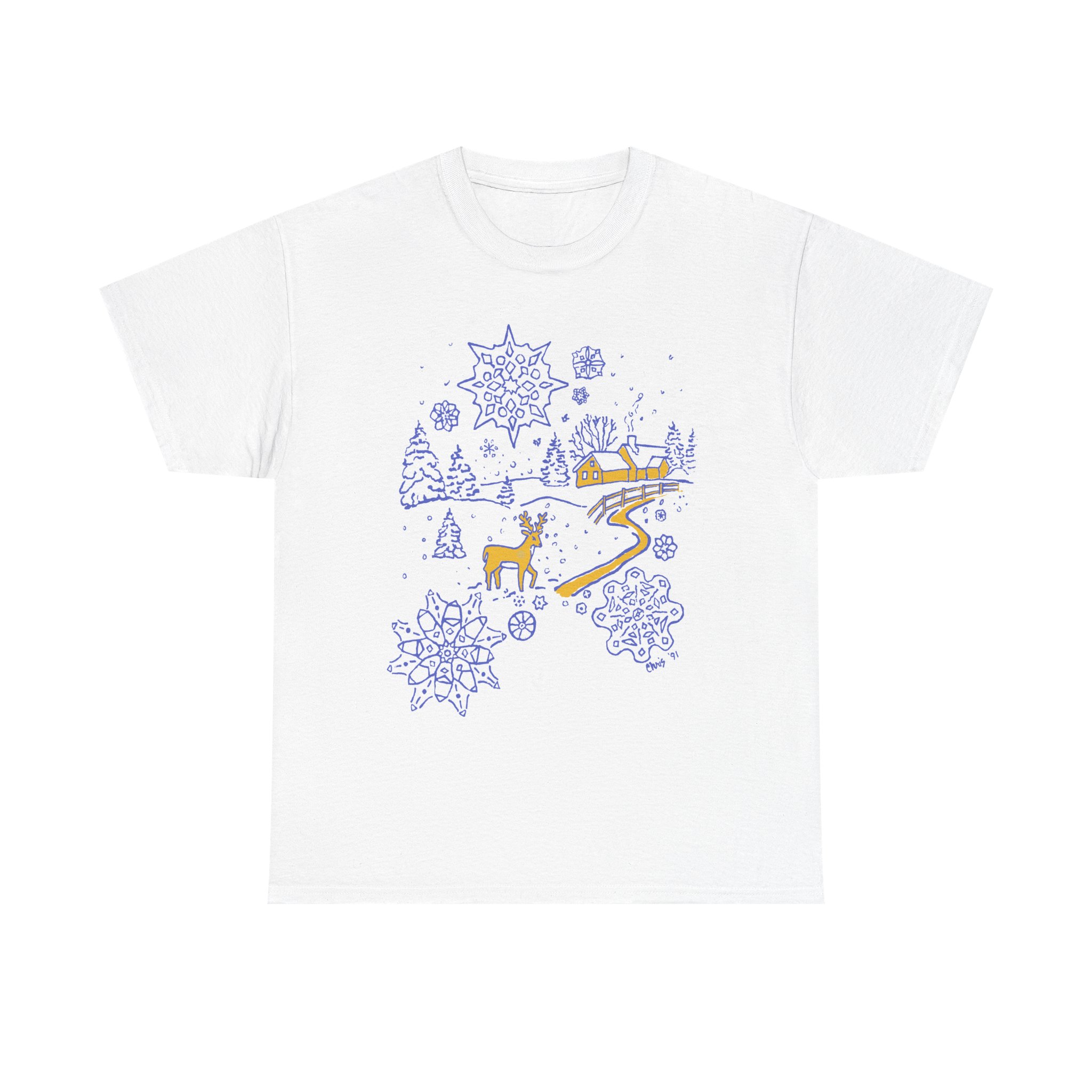 Christmas Snow in Winter Wonderland - Gildan 5000 - Unisex Heavy Cotton Tee - Image 6