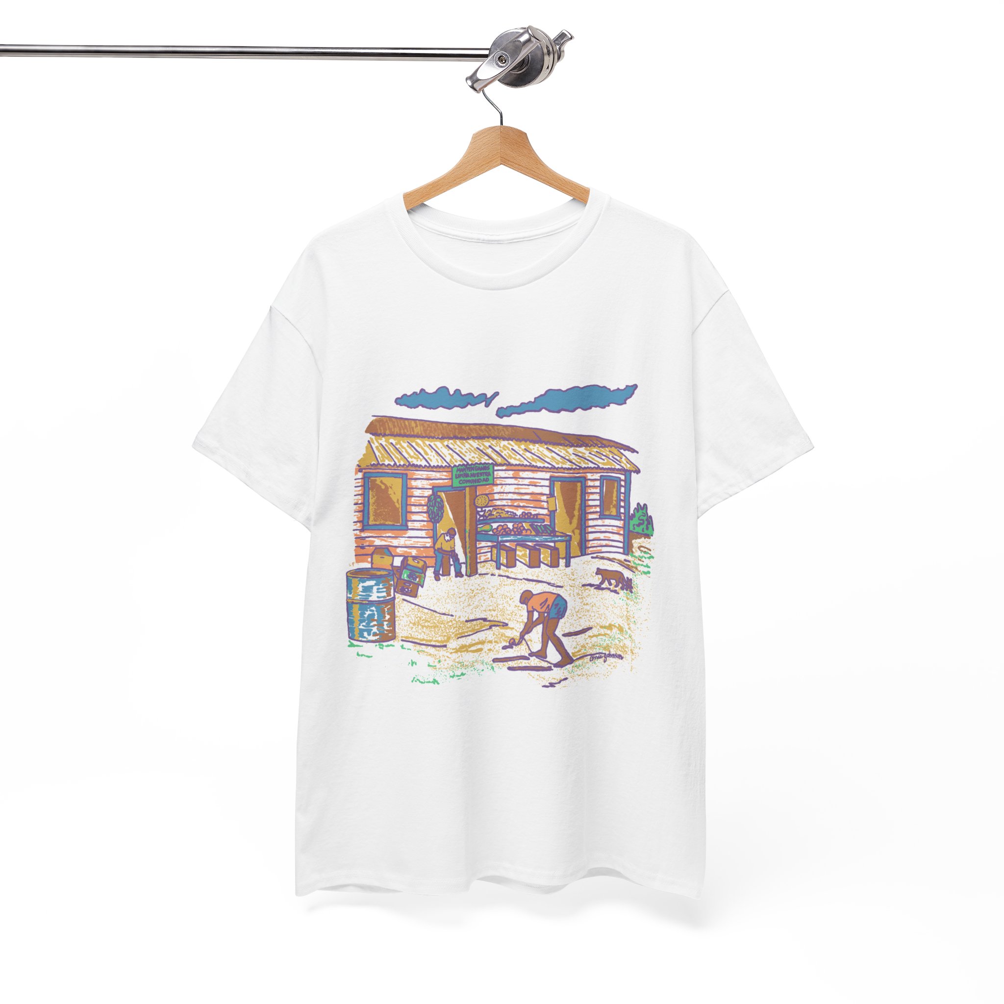 Spinning the Top – Gildan 5000 - Unisex Heavy Cotton T-Shirt - Image 3