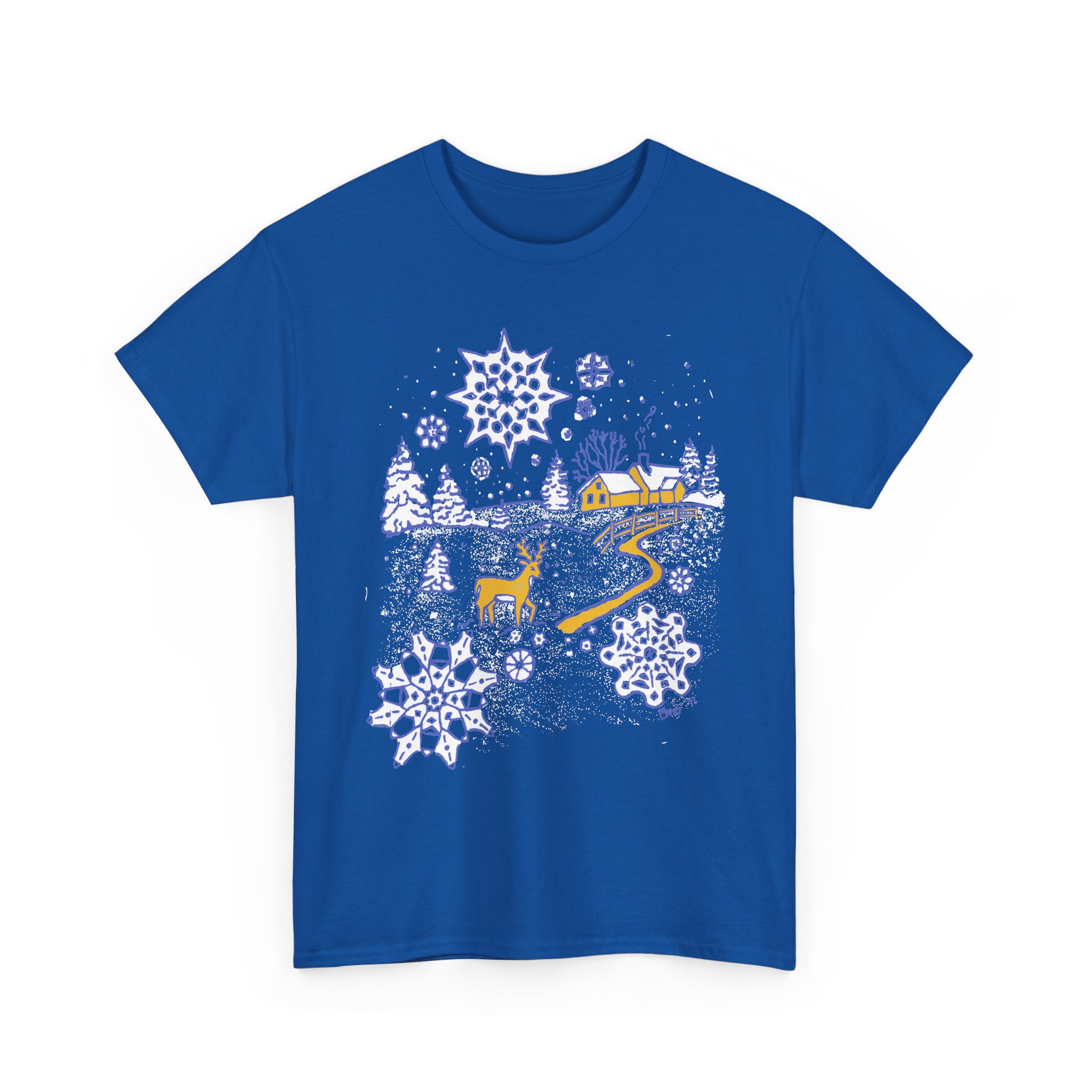 Christmas Snow in Winter Wonderland - Gildan 5000 - Unisex Heavy Cotton Tee - Image 16