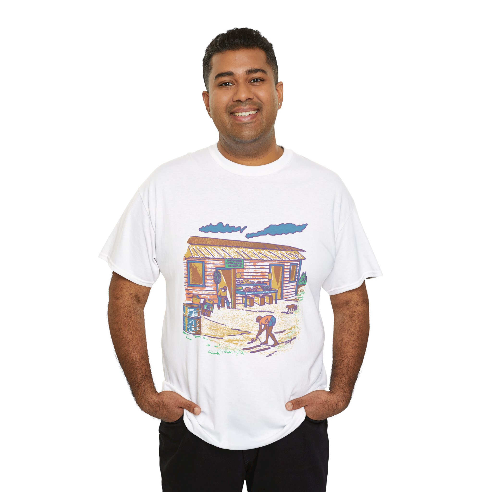 Spinning the Top – Gildan 5000 - Unisex Heavy Cotton T-Shirt - Image 5