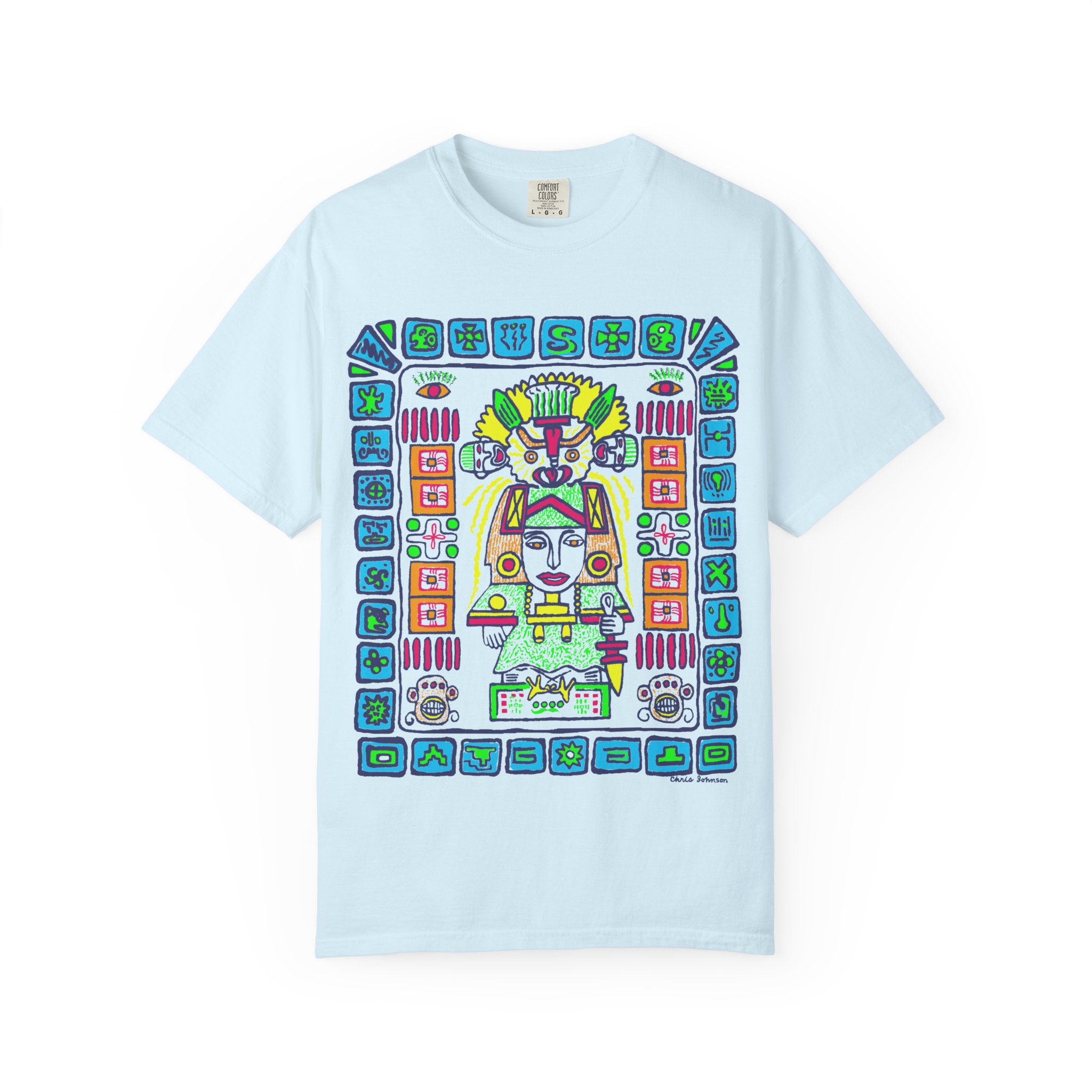 Aztec Goddess Graphic T-Shirt — Vibrant Tribal Illustration Tee - Image 6