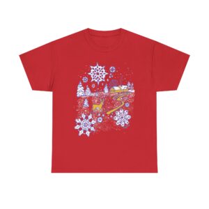 Christmas Snow in Winter Wonderland - Gildan 5000 - Unisex Heavy Cotton Tee
