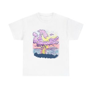 Cayman Cruiseship at Sunset - Gildan 5000 - Unisex Heavy Cotton Tee