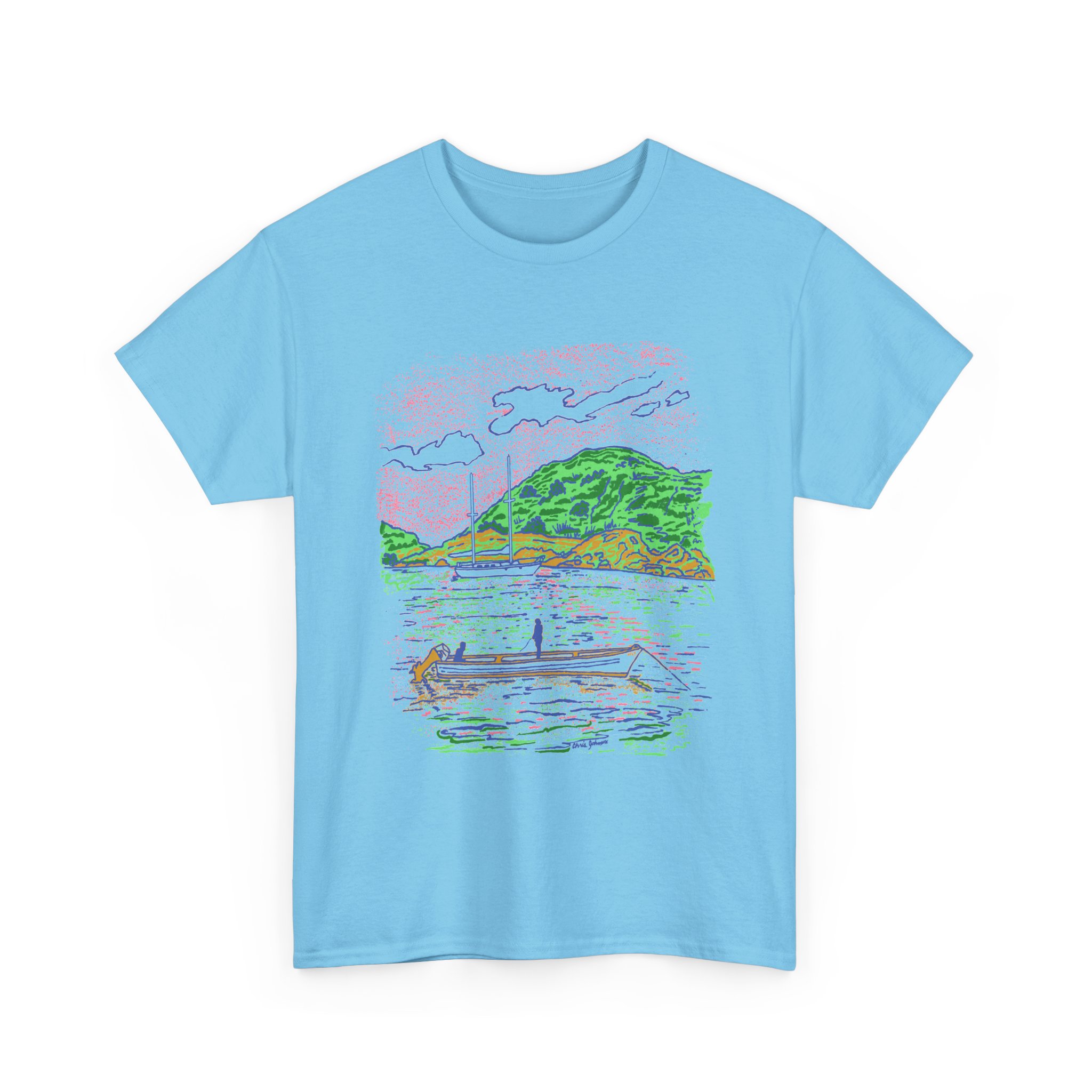 Fishing from the Longboat - Gildan 5000 - Unisex Heavy Cotton Tee - Image 14