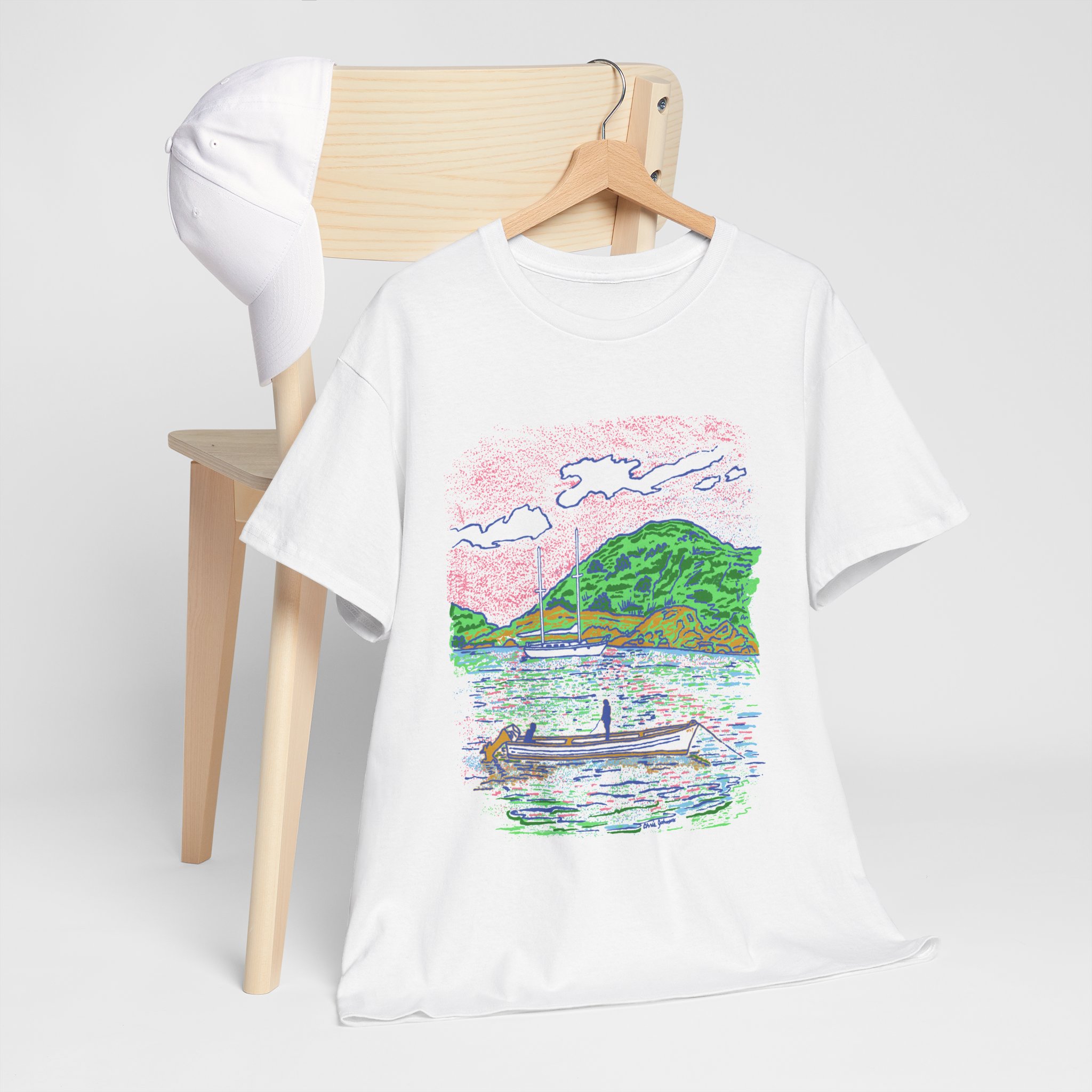 Fishing from the Longboat - Gildan 5000 - Unisex Heavy Cotton Tee - Image 7